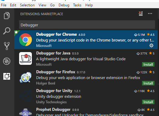 VS Code - Debugger for Chrome