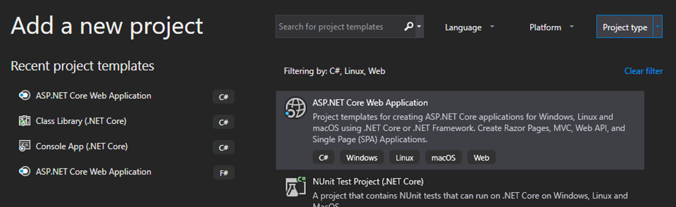 Asp.Net Core project